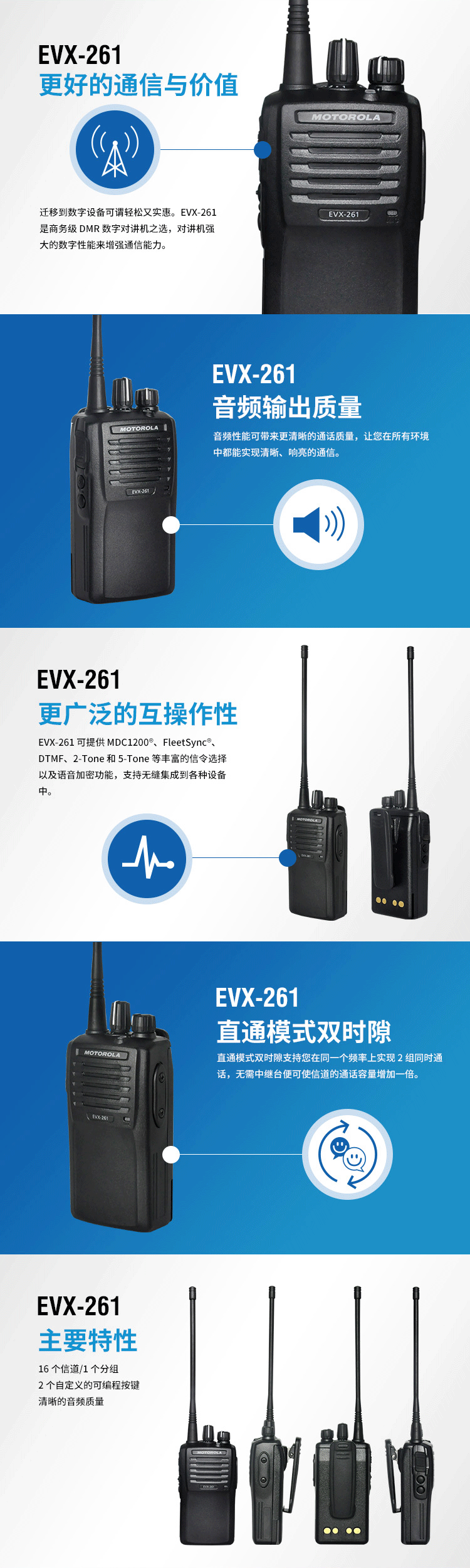 EVX-261便携式数字对讲机
