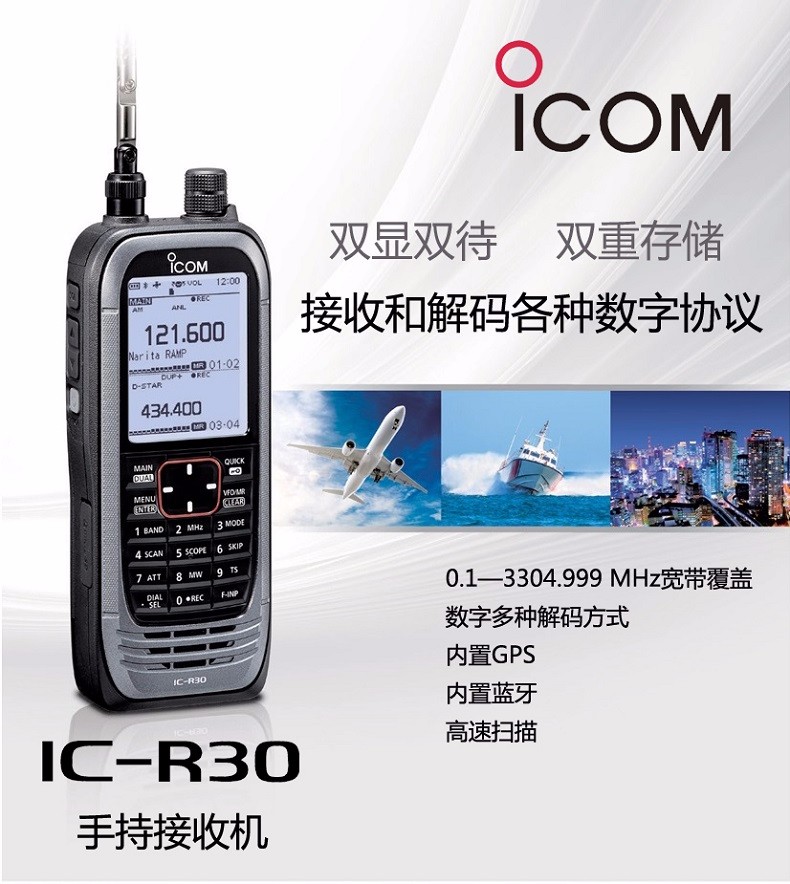 ICOM艾可慕 IC-R30对讲机
